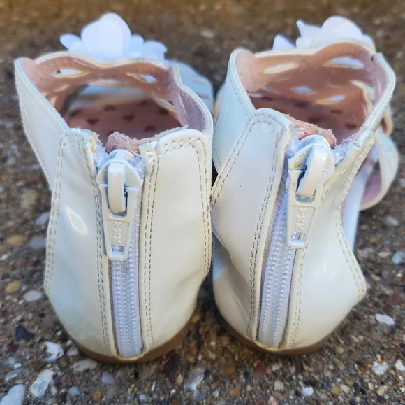 SO Paulene White Flower Dress Sandals Easter Girls 12 Kohls - Picture 5 of 8